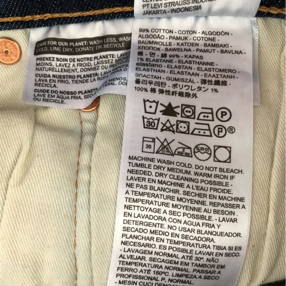 Levi’s Dark Wash Straight Jeans 36x32 - Picture 9 of 13